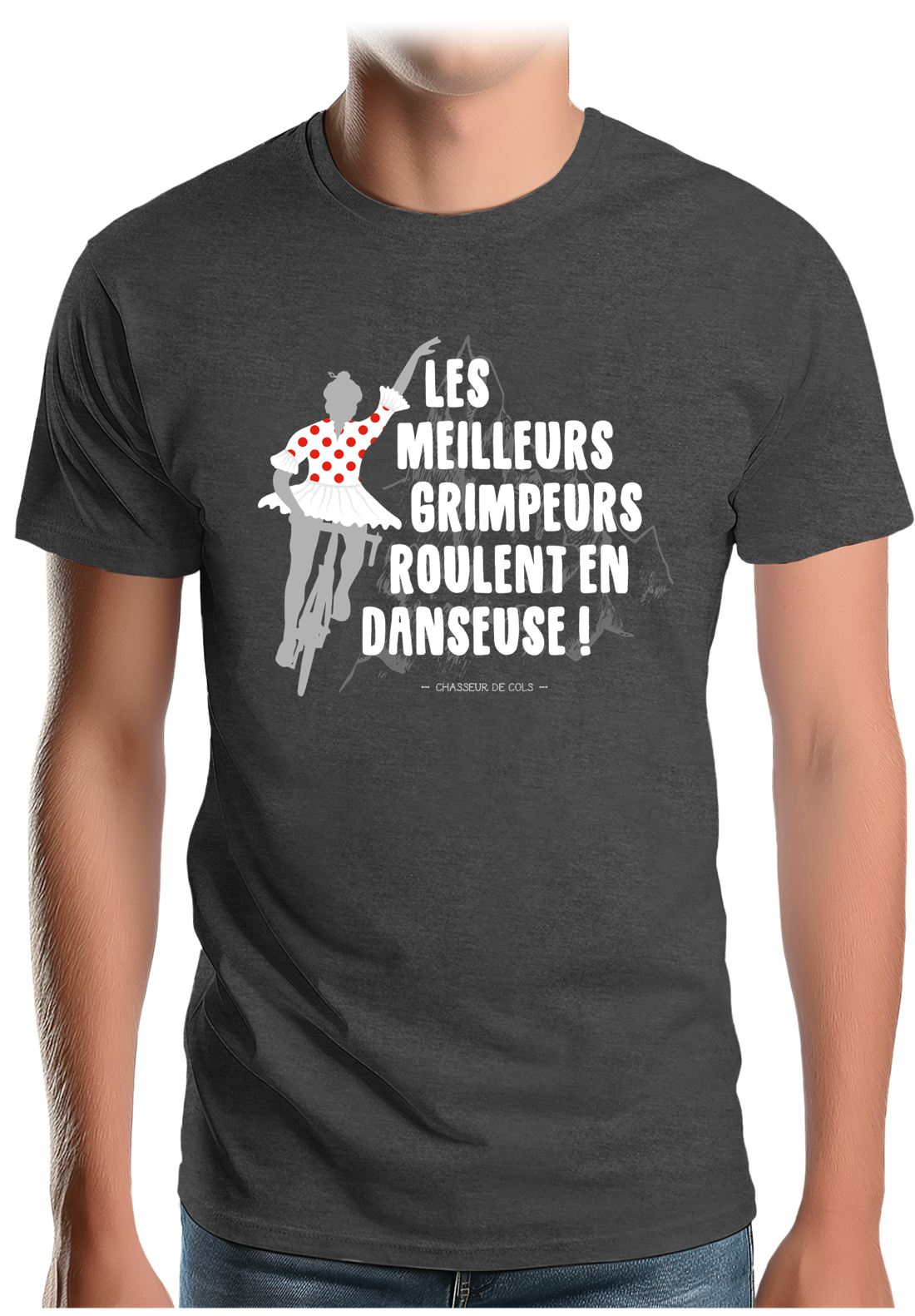 T-Shirt Homme Les meilleurs grimpeurs roulent en danseuse