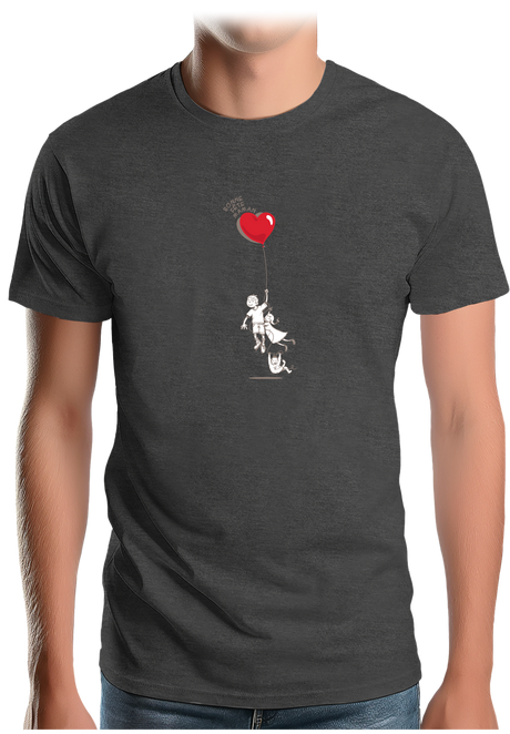 T-Shirt Homme Bonne fête papa ballon en coeur