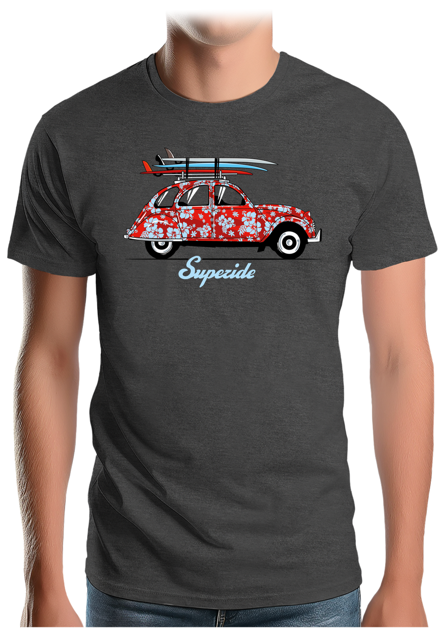 T-Shirt Homme Voiture 2CV Superide surf