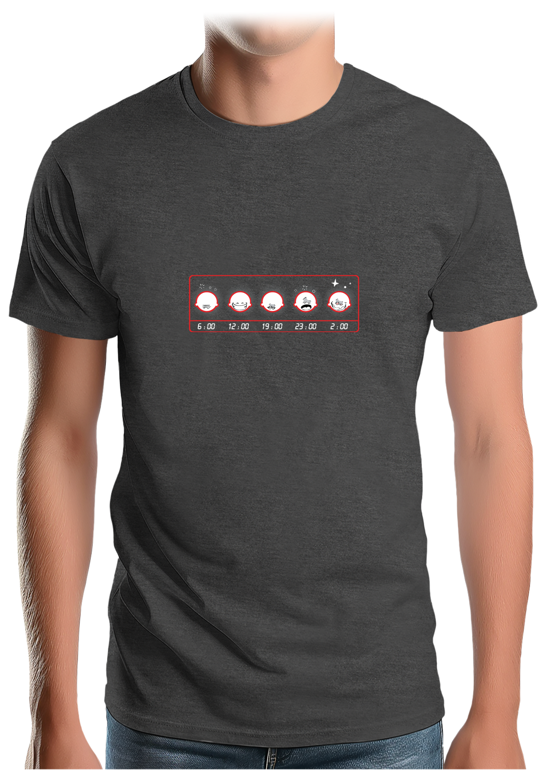 T-Shirt Homme Dur Dur le reveil alarme alcool