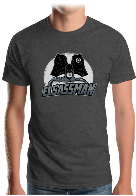 T-Shirt Homme Elsassman, le super héros Alsacien