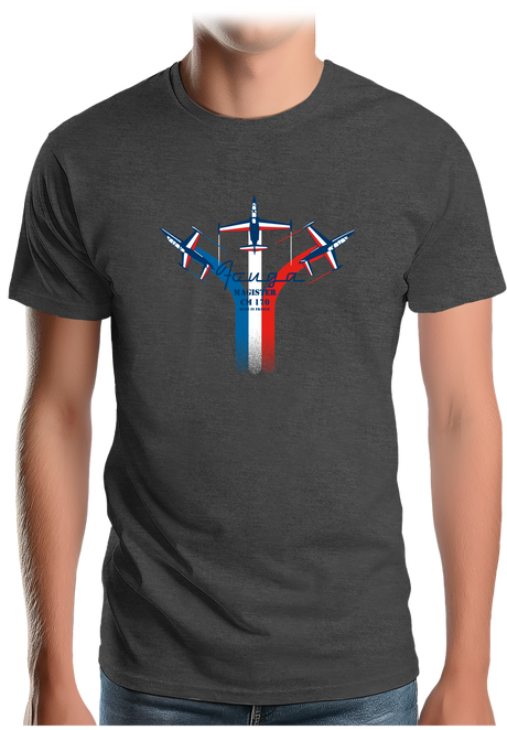 T-Shirt Homme Avion Fouga de France en formation
