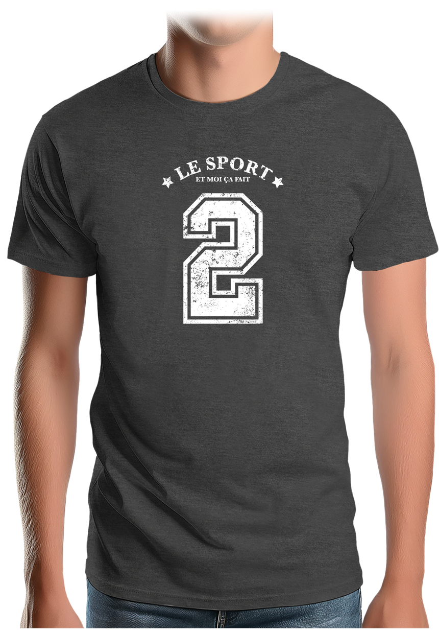 T-Shirt Homme Le sport et moi ça fait 2