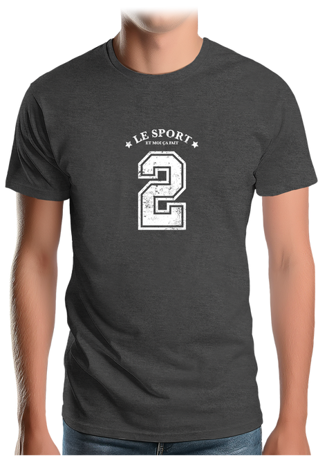 T-Shirt Homme Le sport et moi ça fait 2