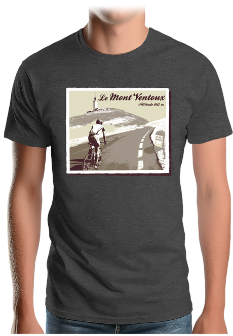 T-Shirt Homme Le Mont Ventoux en vélo