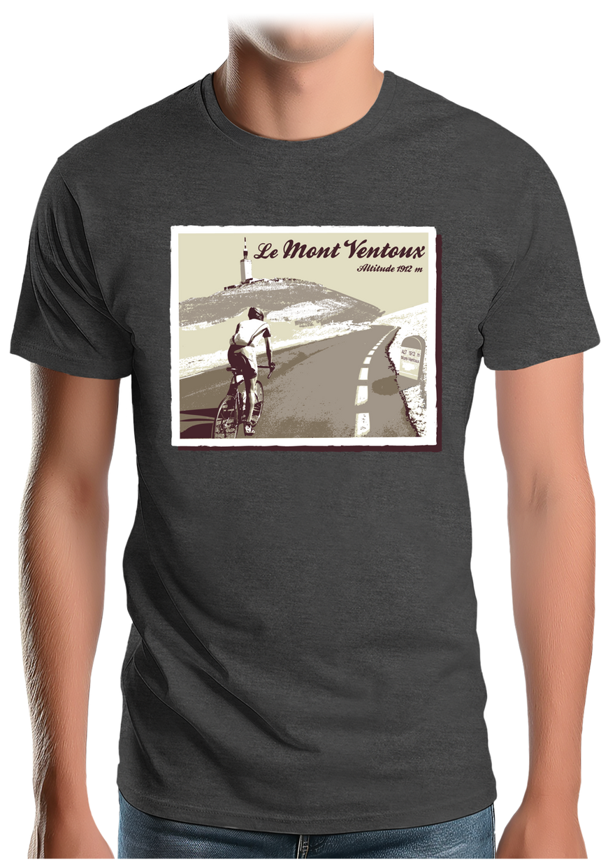 T-Shirt Homme Le Mont Ventoux en vélo