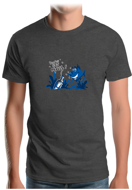 T-Shirt Homme Bouteille à la mer poisson