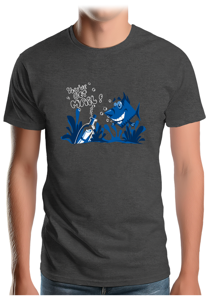 T-Shirt Homme Bouteille à la mer poisson
