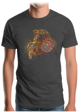 T-Shirt Homme Dessin moto abstrait