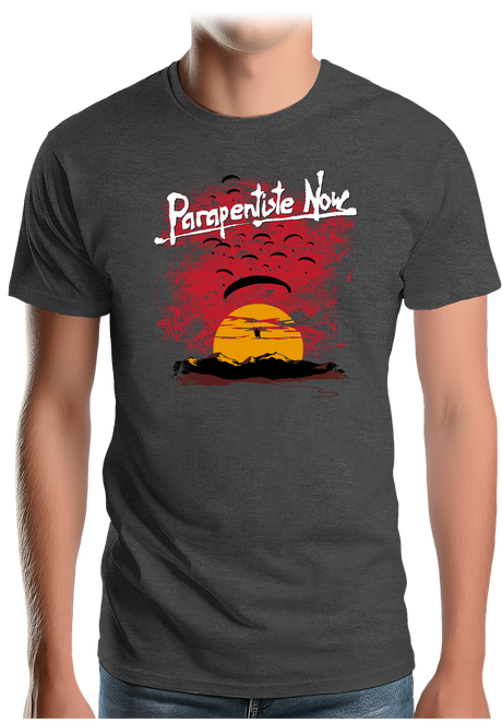 T-Shirt Homme Parapente Coucher De Soleil