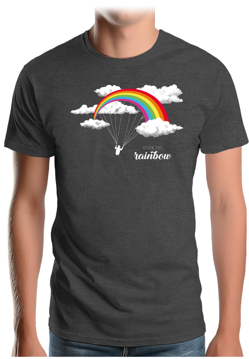 T-Shirt Homme Parapente arc en ciel
