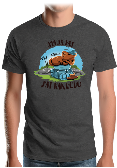 T-Shirt Homme Les marmottes je peux pas j'ai randodo