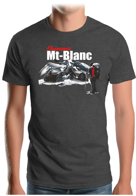T-Shirt Homme Chamonix mont blanc rando aiguille du midi