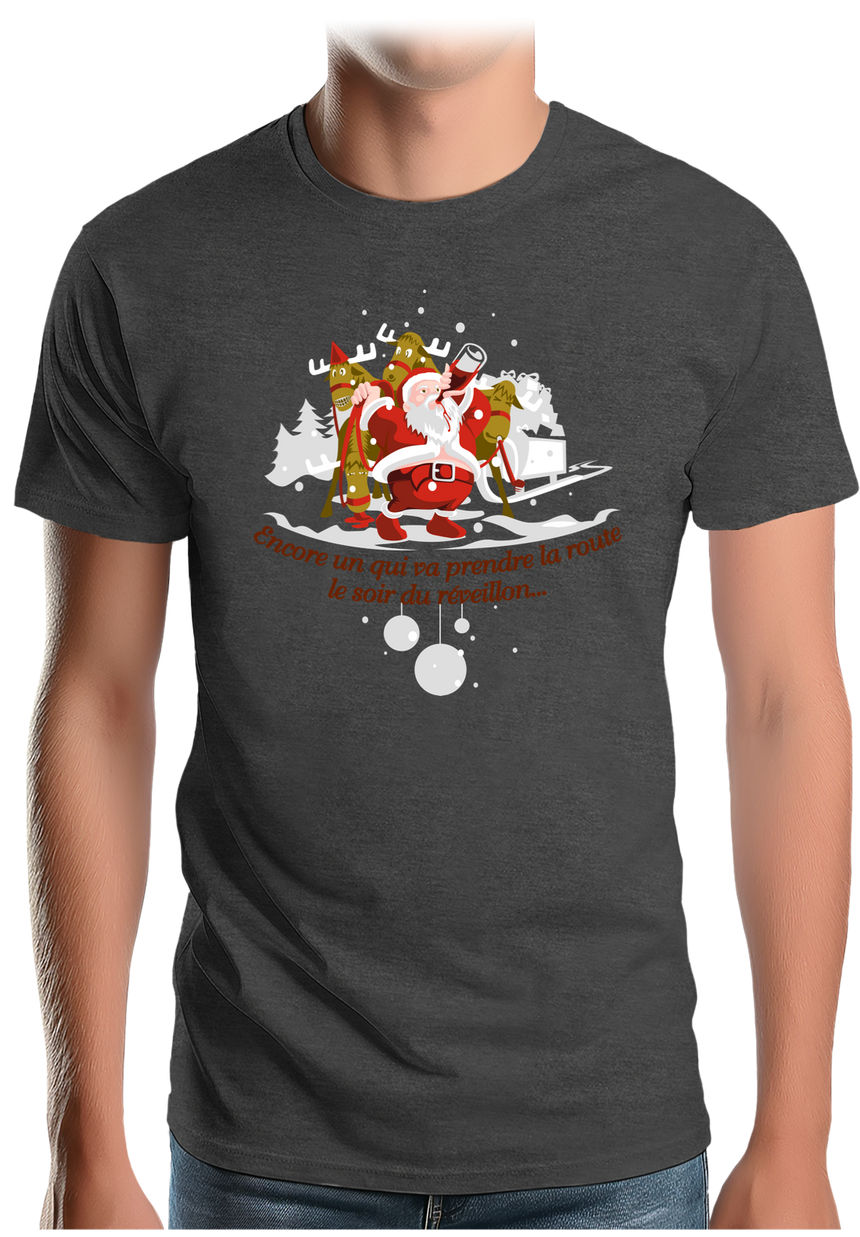 T-Shirt Homme Réveillon du père noël