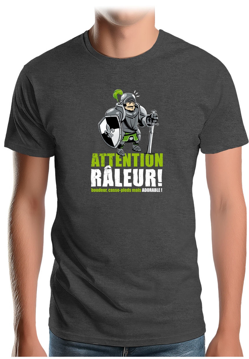 T-Shirt Homme Attention râleur chevalier