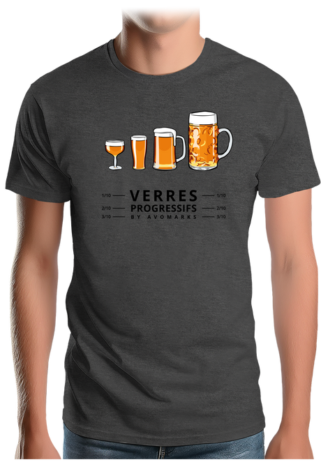 T-Shirt Homme Verres progressifs l'ophtalmo de la bière