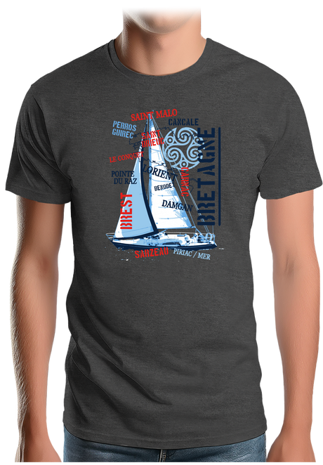T-Shirt Homme Voilier bretagne