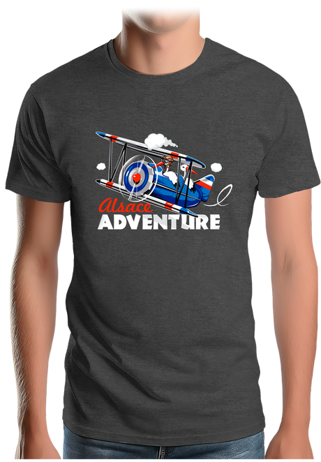 T-Shirt Homme 2 cigognes dans un avion