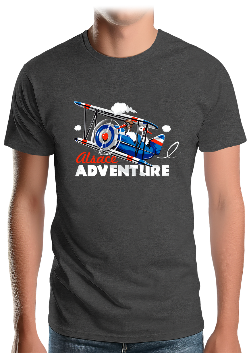 T-Shirt Homme 2 cigognes dans un avion