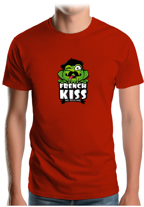 T-Shirt Homme French kiss la grenouille