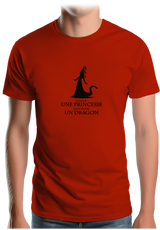 T-Shirt Homme D'épouser une princesse à vivre avec un dragon