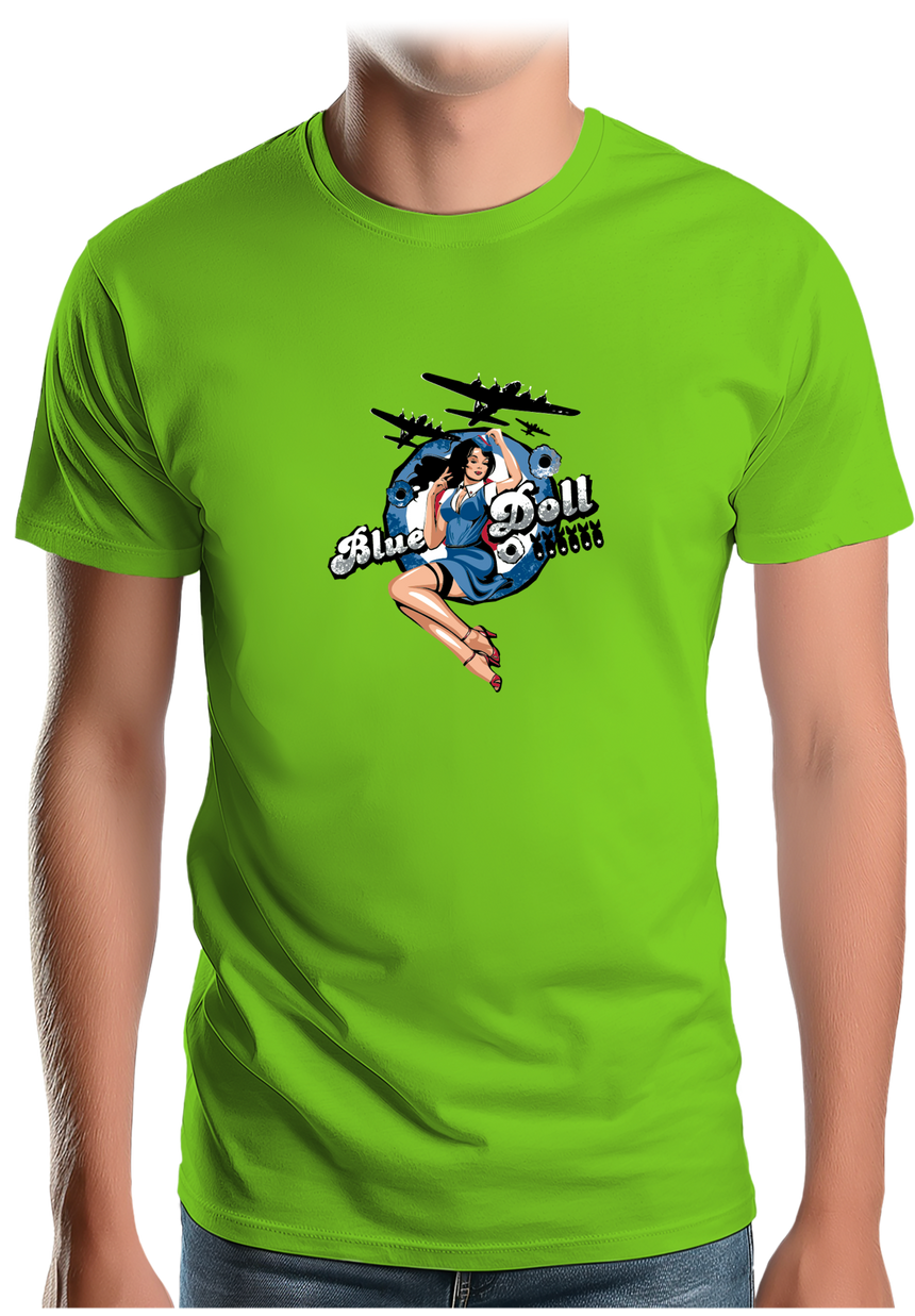 T-Shirt Homme Pin Up Avec Avion