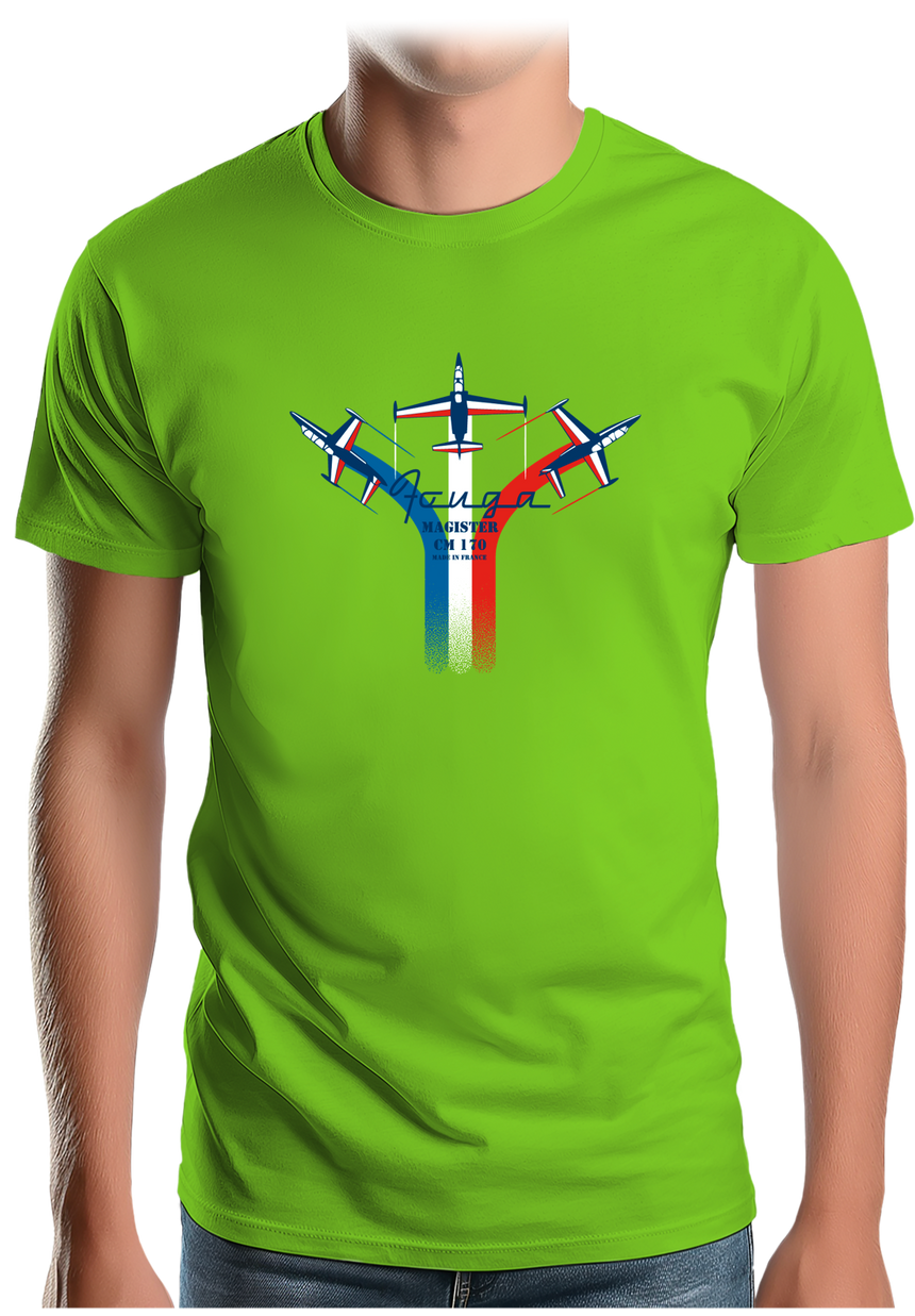 T-Shirt Homme Avion Fouga de France en formation