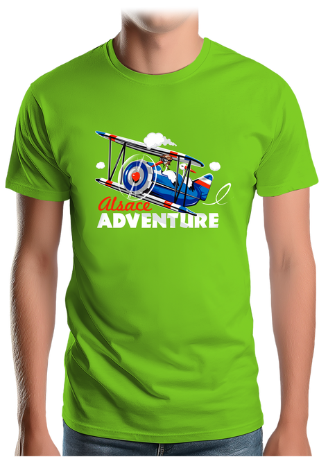 T-Shirt Homme 2 cigognes dans un avion