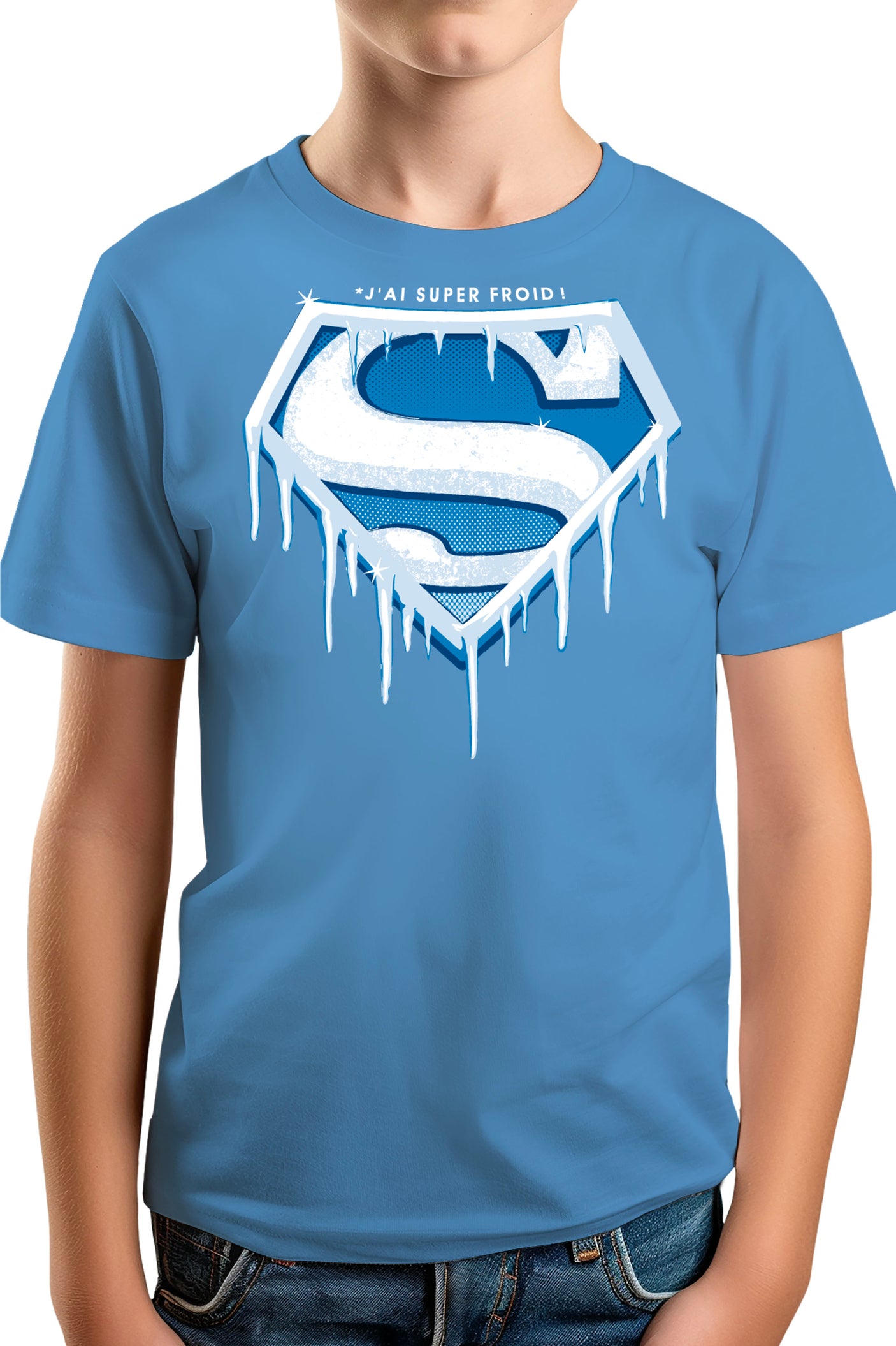 Tee-Shirt Garçon Super Froid parodie SUPERMAN