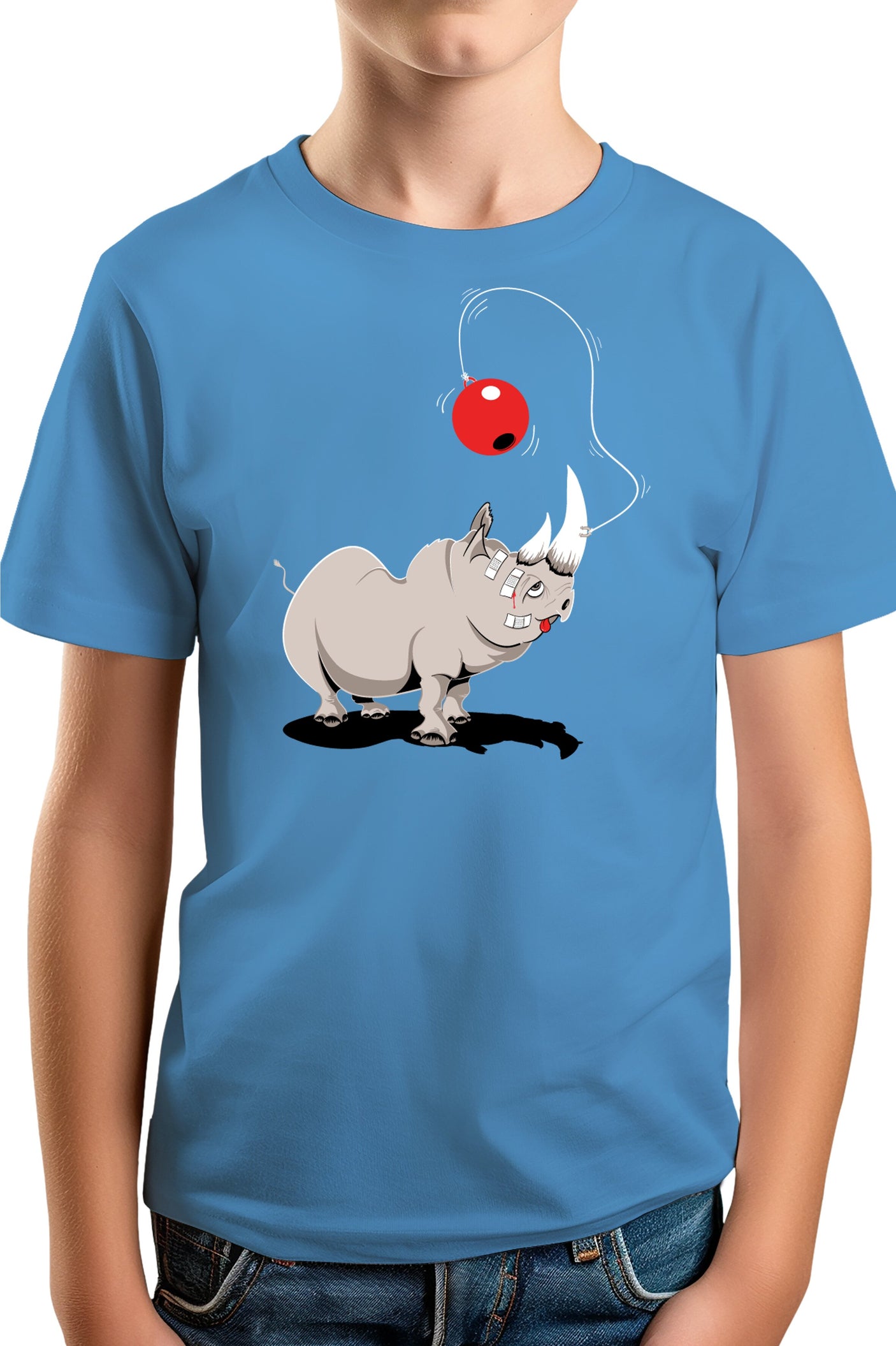 Tee-Shirt Garçon Rhino Bilboquet Boule Rouge