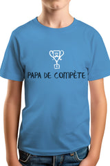 Tee-Shirt Garçon Un super papa de compete encre gonflante