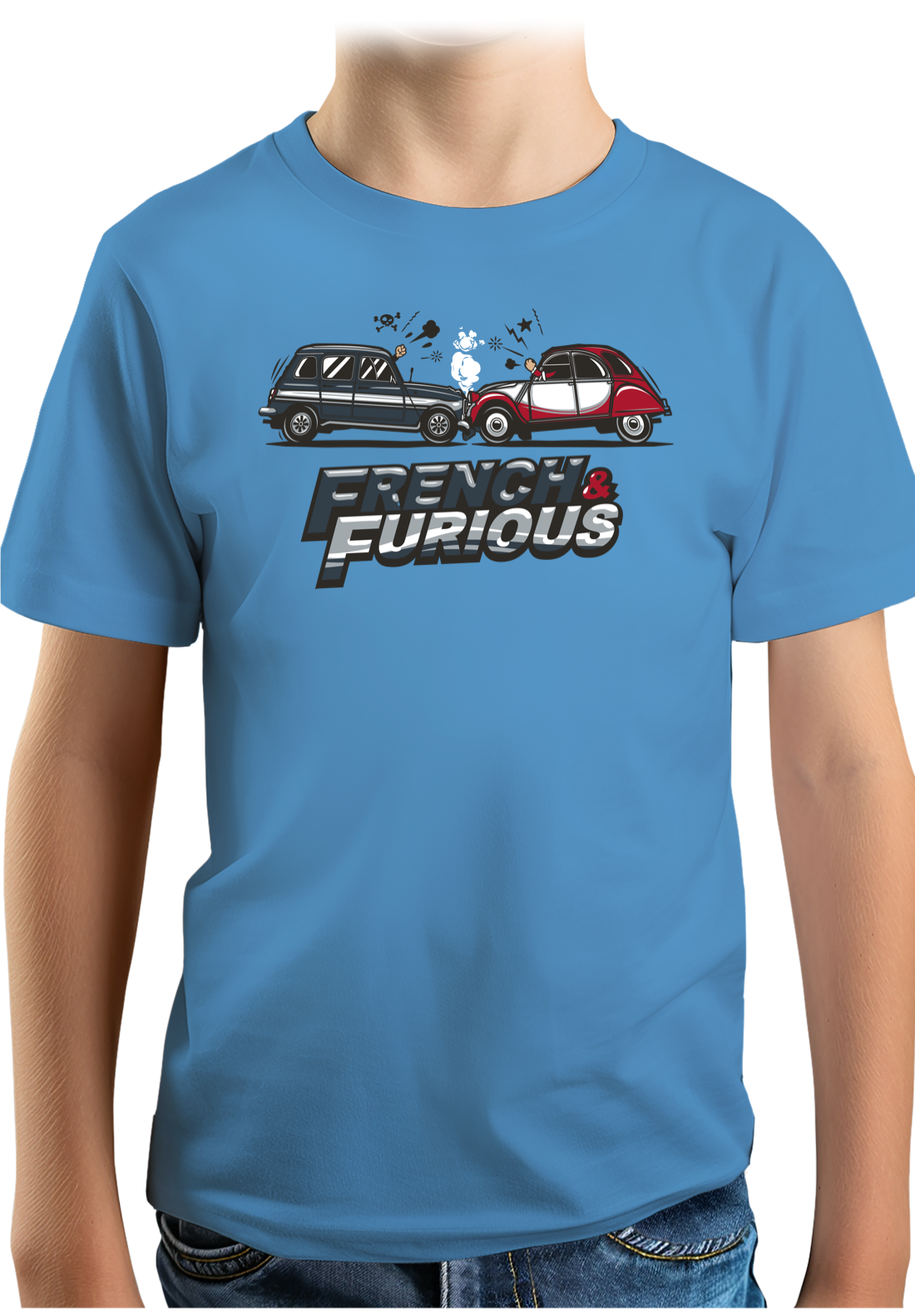T-Shirt Garçon French & Furious 4L contre deuch