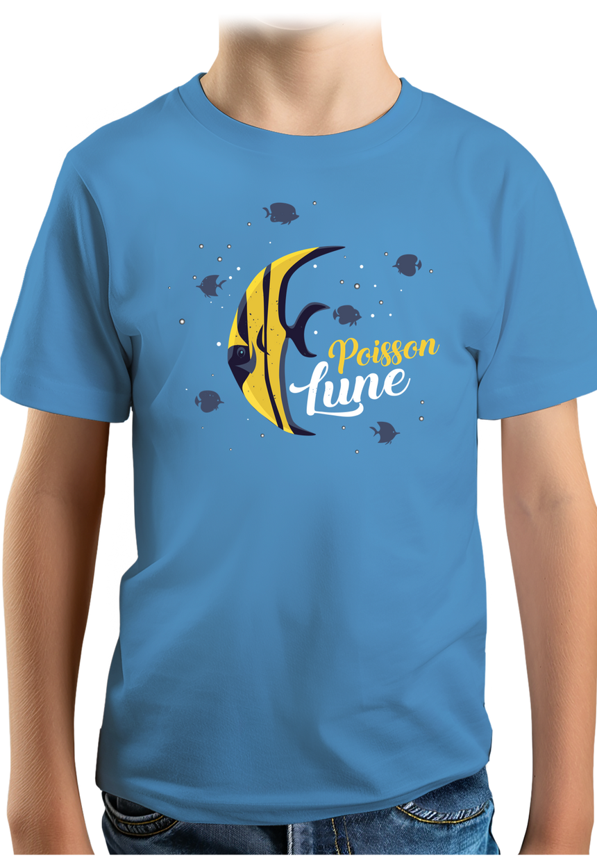 T-Shirt Garçon Poisson lune avec strass
