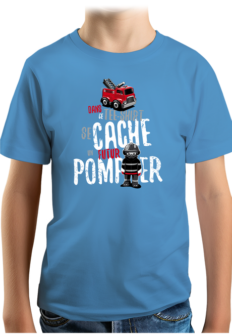 T-Shirt Garçon Dans ce tee-shirt se cache un futur pompier