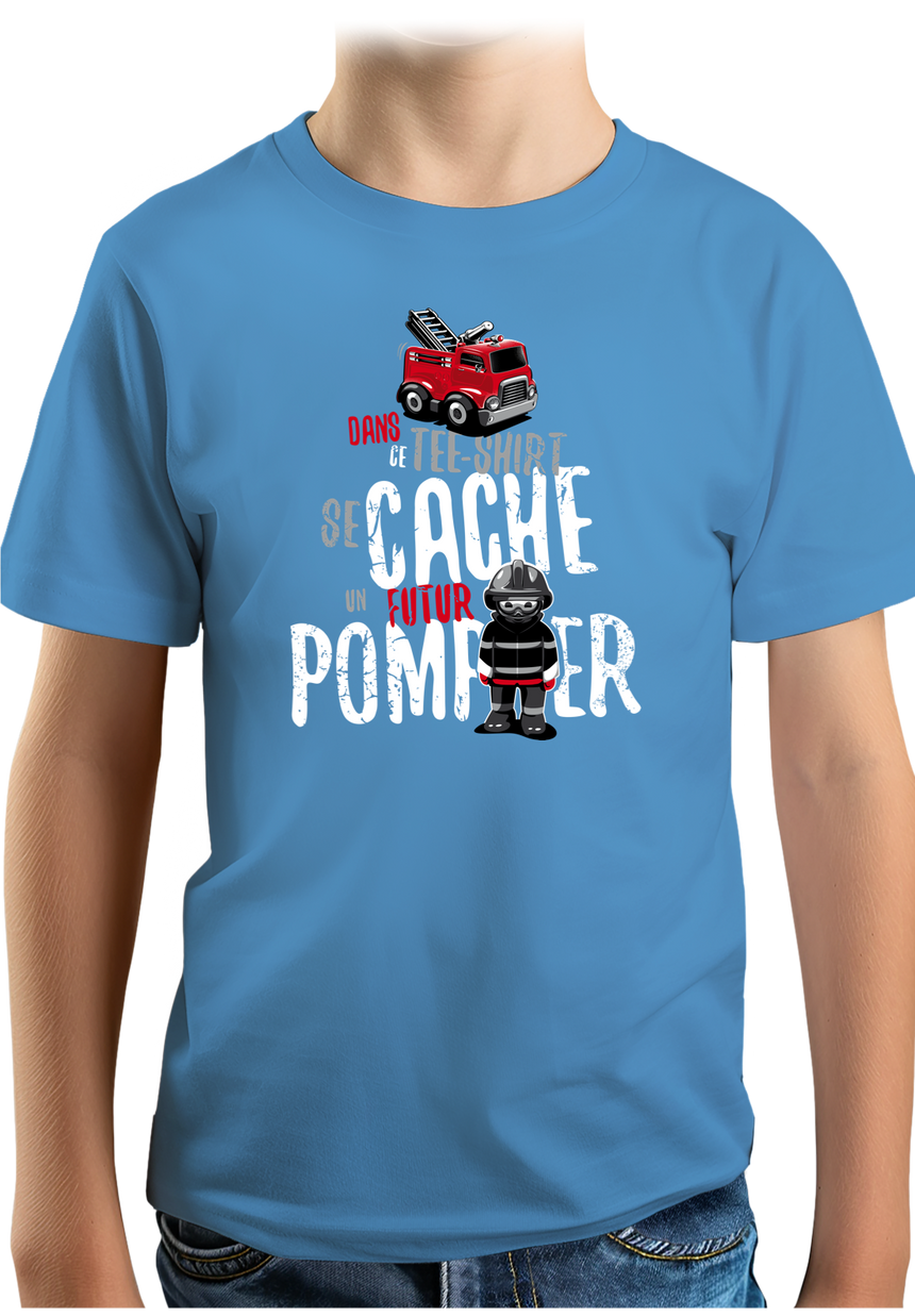 T-Shirt Garçon Dans ce tee-shirt se cache un futur pompier