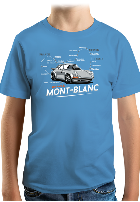 T-Shirt Garçon Le Tour du Mont blanc en Voiture Turbo
