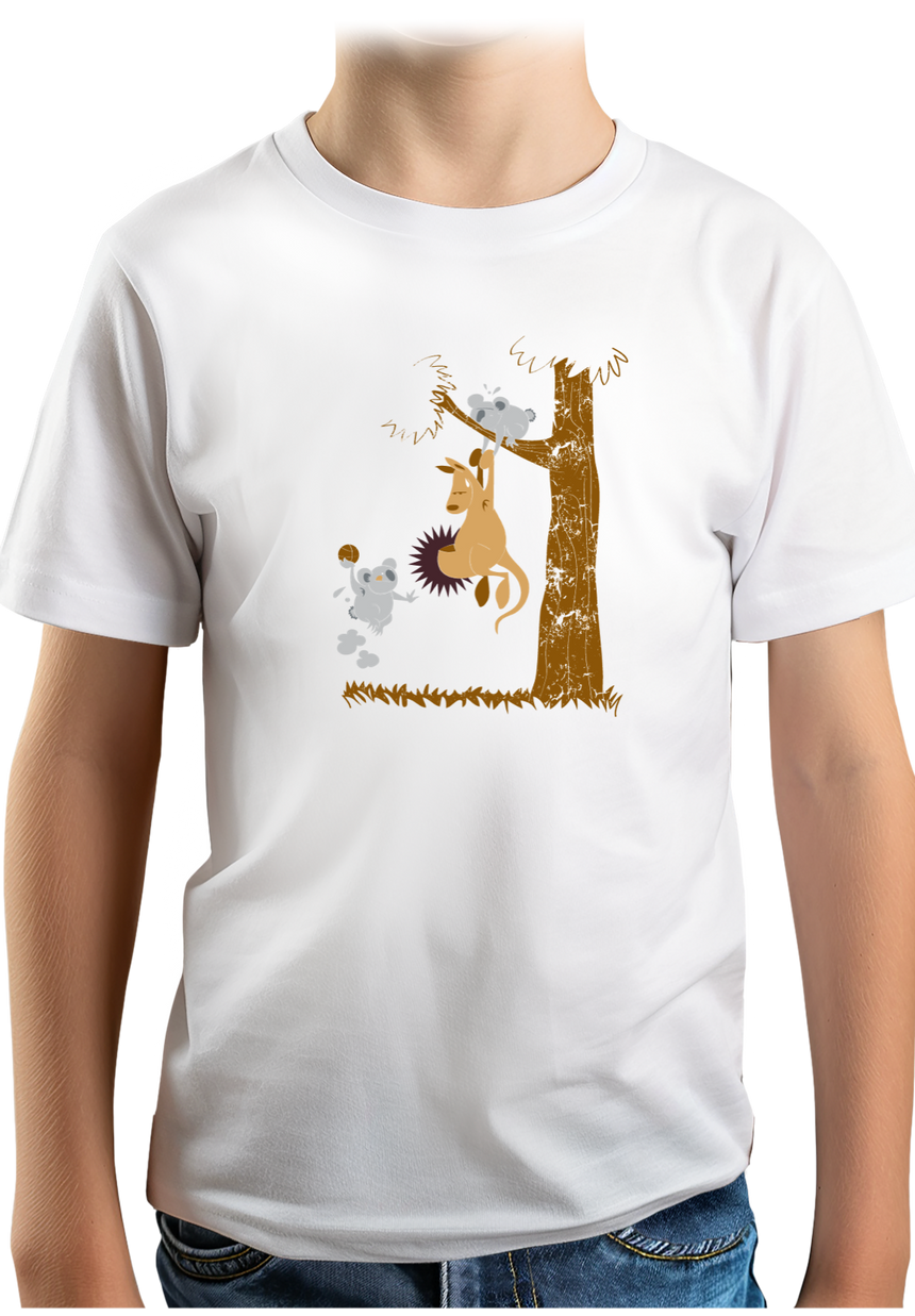 T-Shirt Garçon Basket kangourou et koala