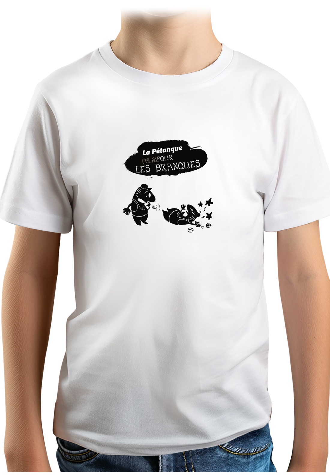 T-Shirt Garçon La pétanque pas pour les nuls