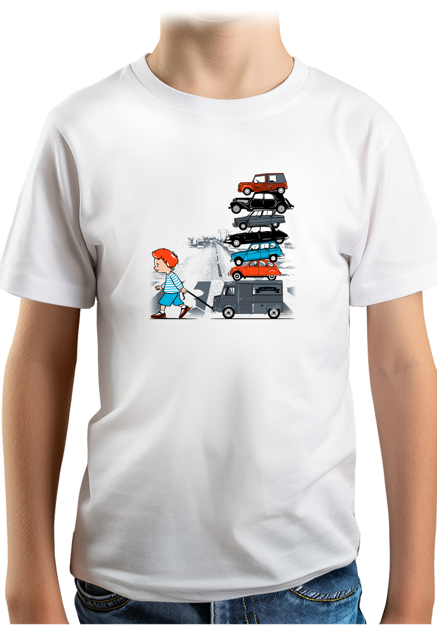 T-Shirt Garçon Ma french collection de voiture