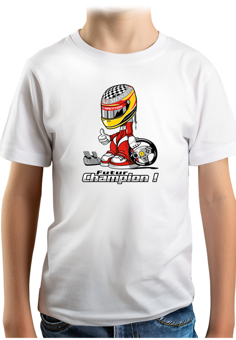 T-Shirt Garçon Futur champion de course