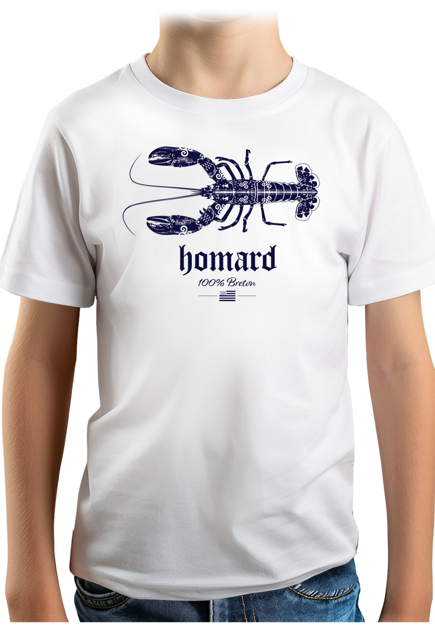 T-Shirt Garçon Homard 100% breton