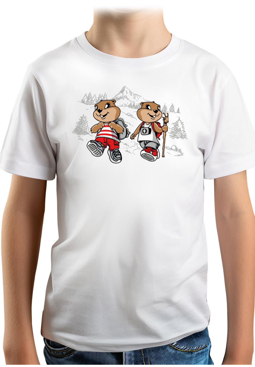 T-Shirt Garçon La compagnie des marmottes rando à la montagne
