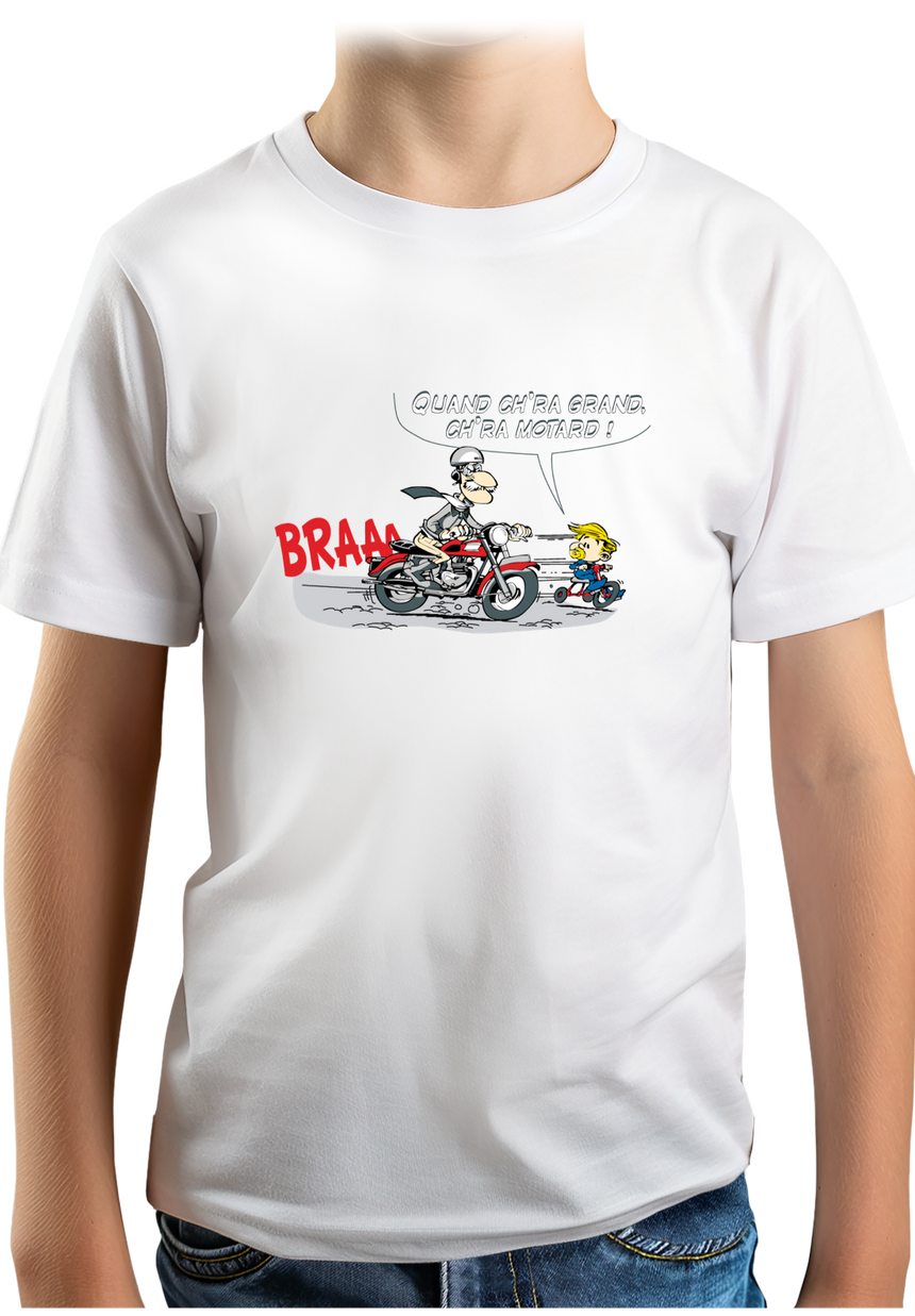 T-Shirt Garçon Motard et son fils
