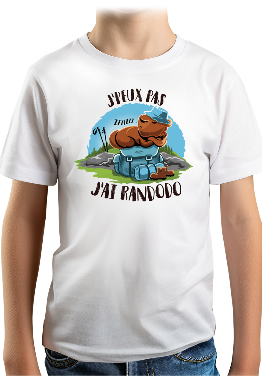 T-Shirt Garçon Les marmottes je peux pas j'ai randodo