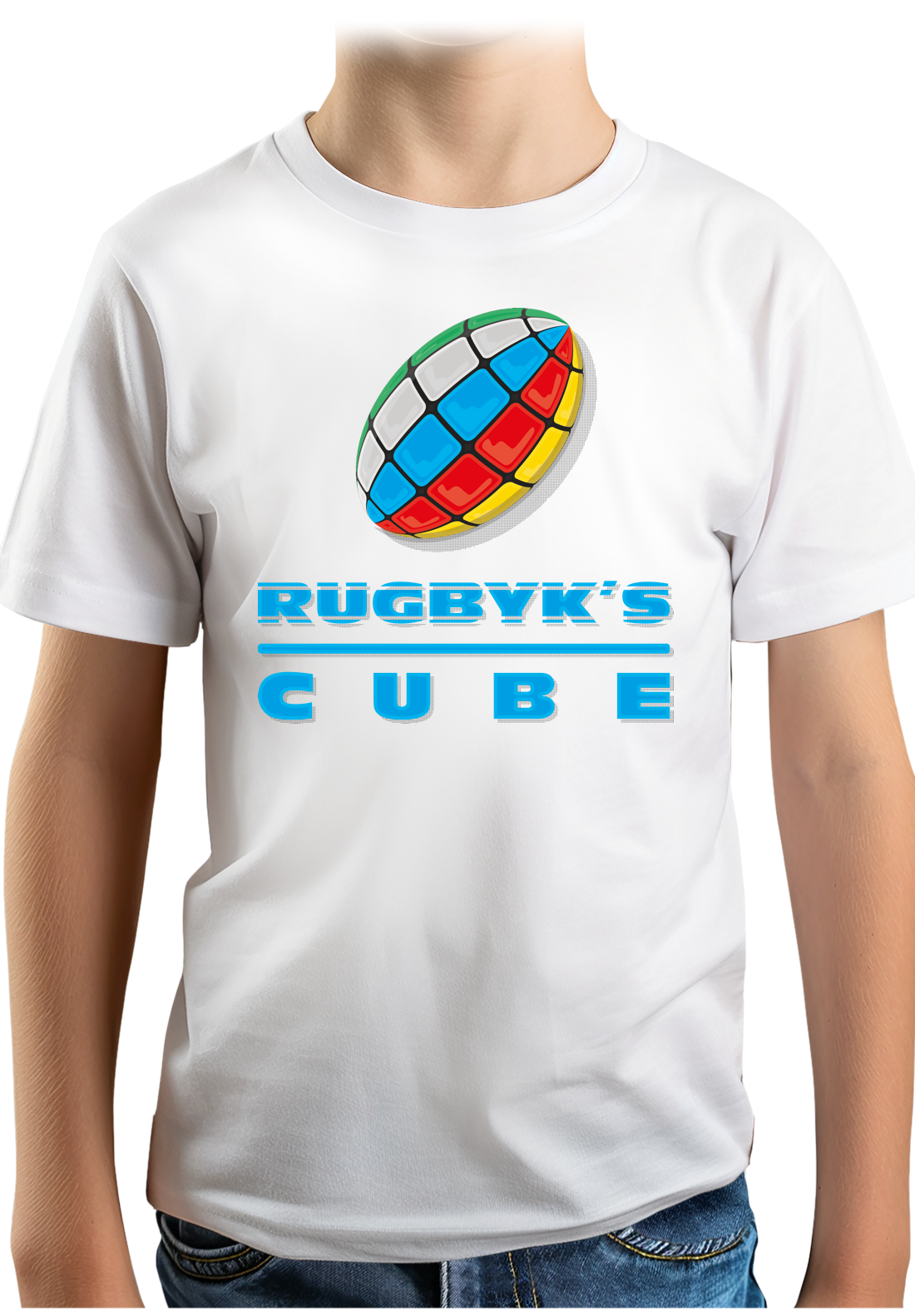 T-Shirt Garçon Rugby cube