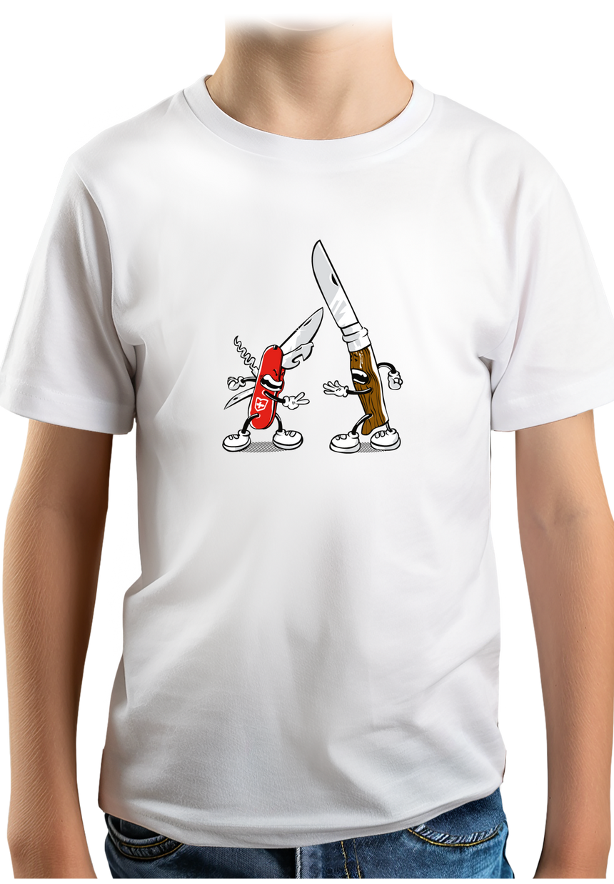 T-Shirt Garçon Shifumi couteaux Suisse contre Savoie