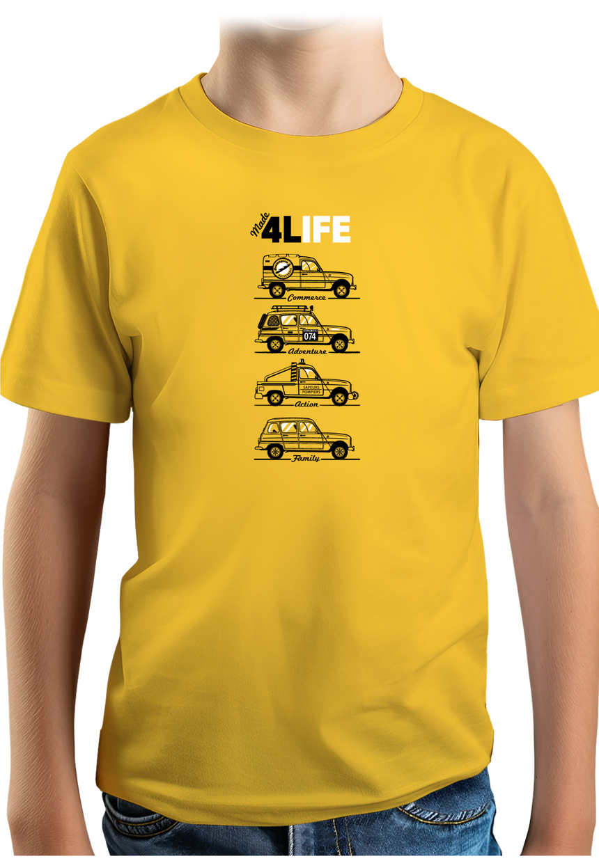 T-Shirt Garçon Voiture 4L Life