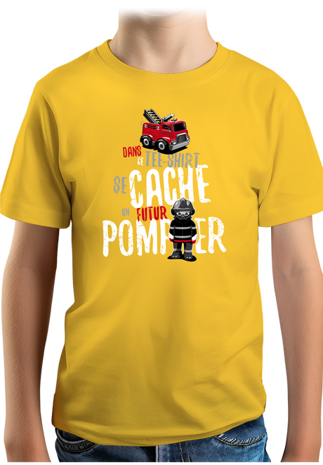 T-Shirt Garçon Dans ce tee-shirt se cache un futur pompier