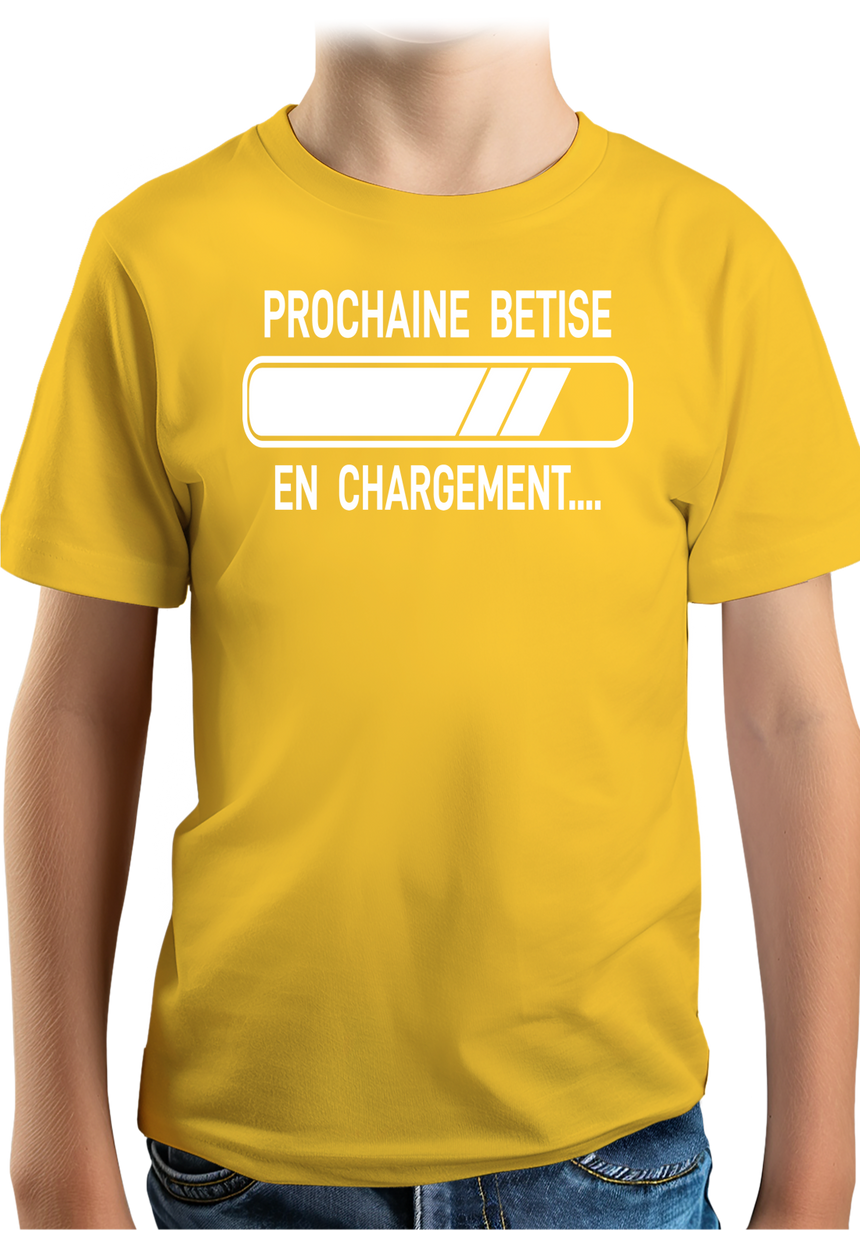 T-Shirt Garçon Prochaine bêtise en chargement