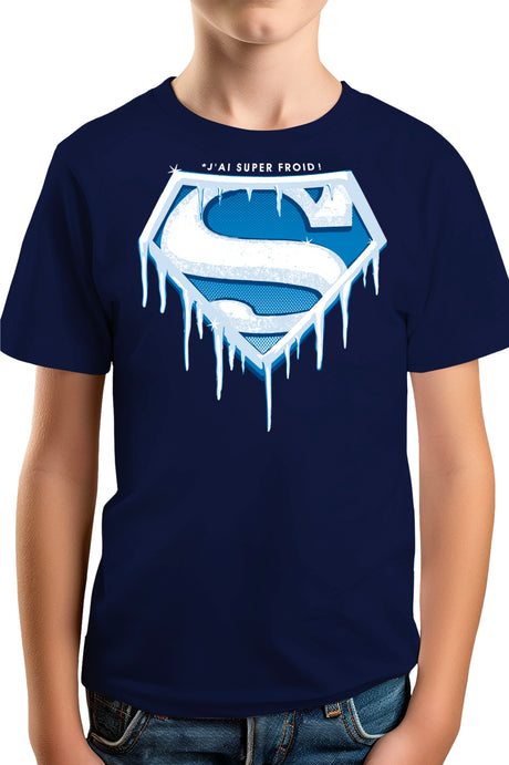 Tee-Shirt Garçon Super Froid parodie SUPERMAN